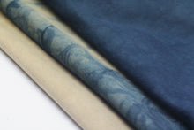 Load image into Gallery viewer, NATURAL INDIGO DYED SUEDE.