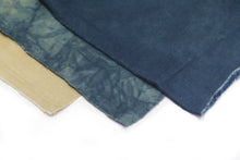 Load image into Gallery viewer, NATURAL INDIGO DYED SUEDE.