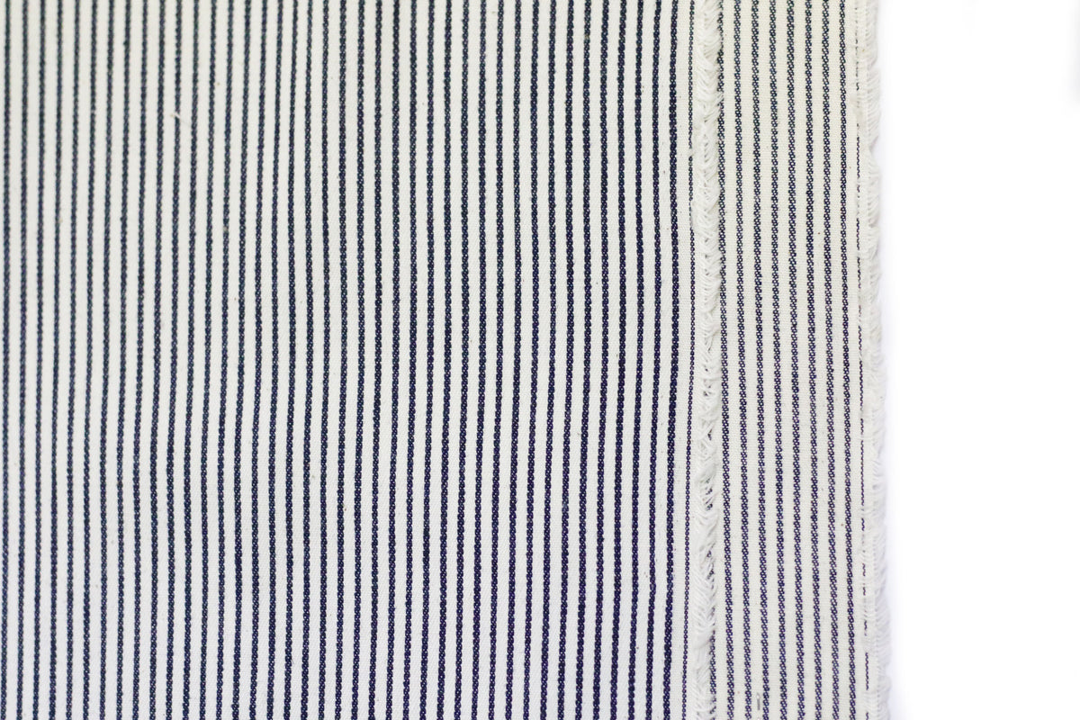 WOOD BLOCK ナンバリング メッシュシャツ 42 ネイビー 15793-HICKORY-BLUE-WHITE-