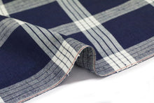 Load image into Gallery viewer, INDIGO LARGE CHECK SELVEDGE.