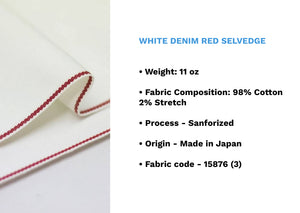 WHITE DENIM RED SELVEDGE - Nama Denim