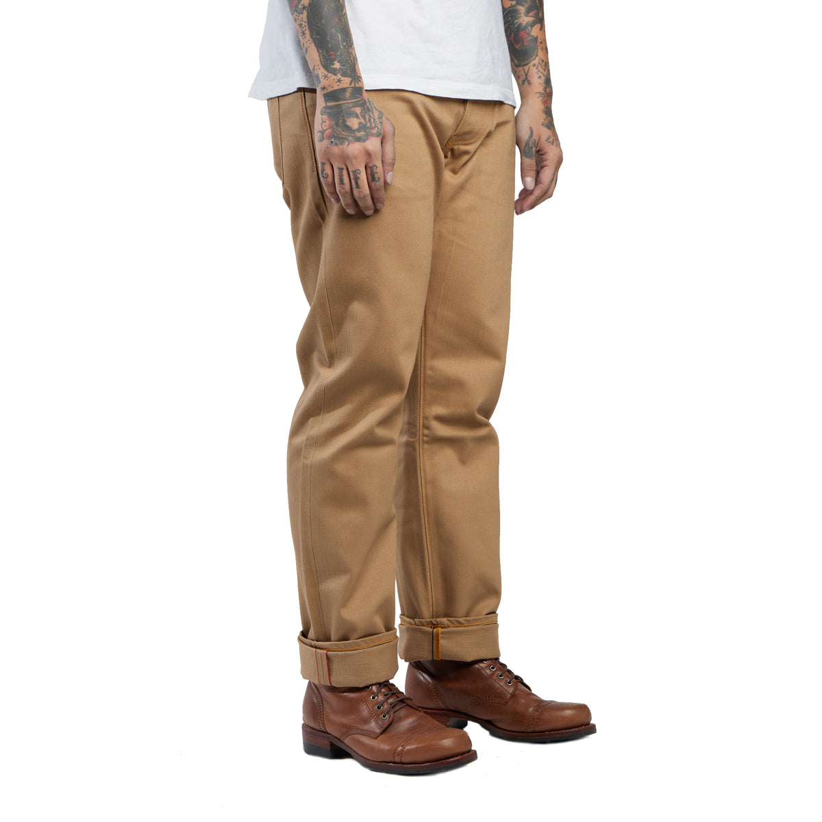 NST125 - KHAKI SLUB DENIM | Nama Denim