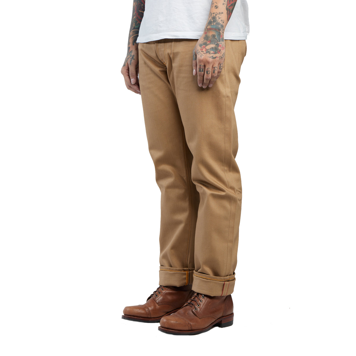 NST125 - KHAKI SLUB DENIM