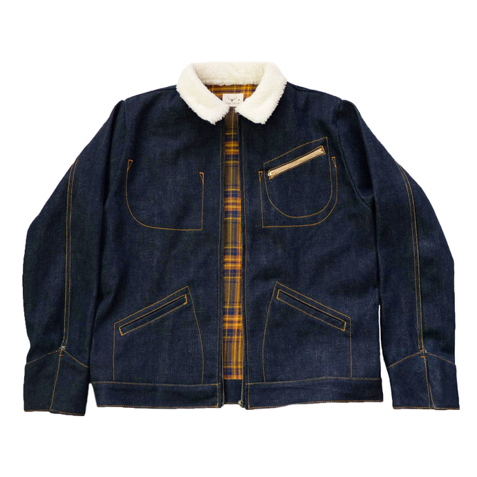 OMOTAI FLIGHT JACKET / FLANNEL LINED WITH SHERPA COLLAR