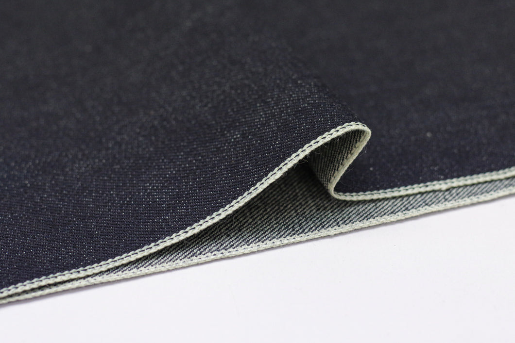 DEEP INDIGO GREENCAST SELVEDGE DENIM