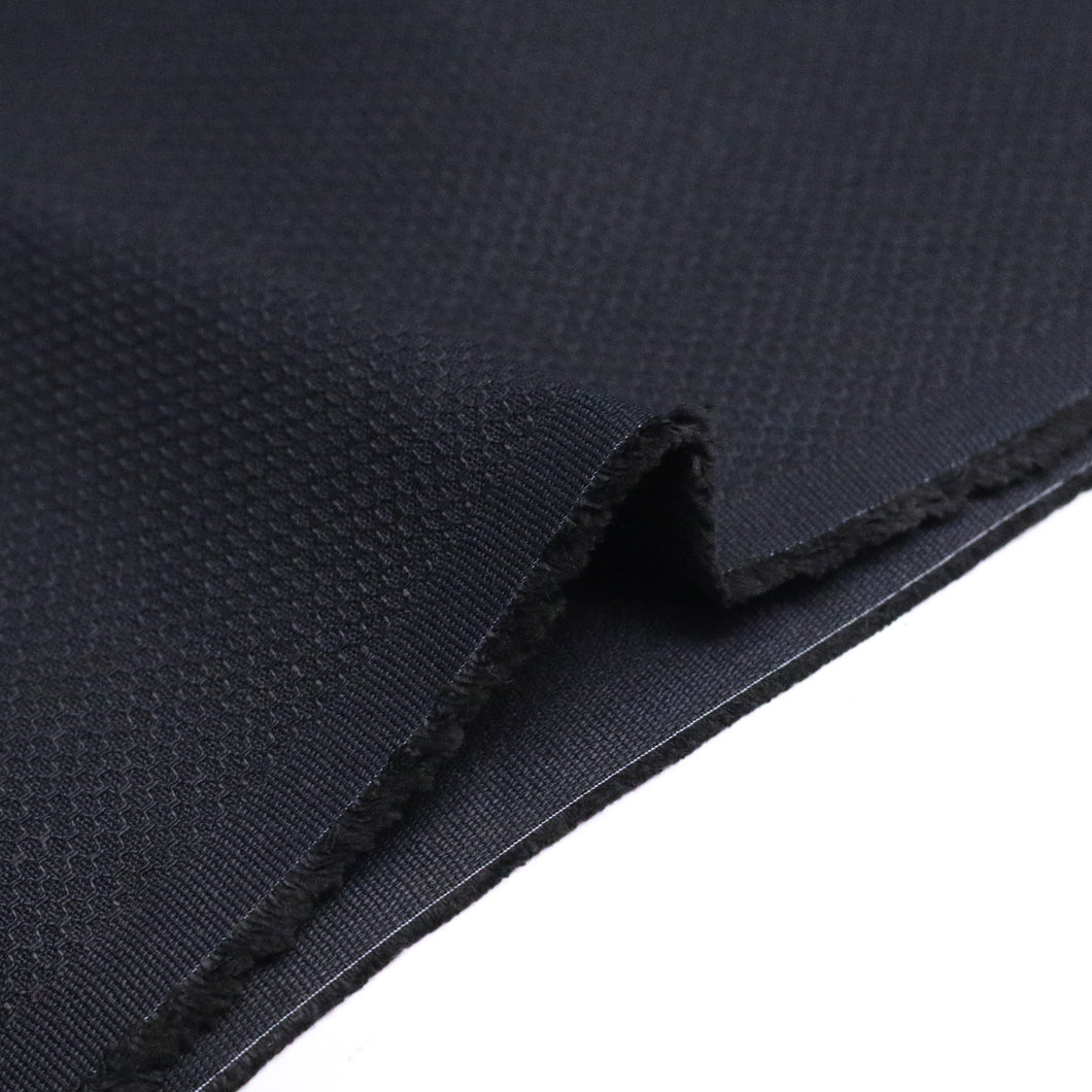 MIDNIGHT SASHIKO MICRO-WAFFLE TWILL.