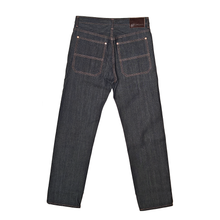 Load image into Gallery viewer, 13.5oz BLUE BLACK BROKEN TWILL COTE D’IVOIRE SELVEDGE