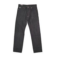 Load image into Gallery viewer, 13.5oz BLUE BLACK BROKEN TWILL COTE D’IVOIRE SELVEDGE