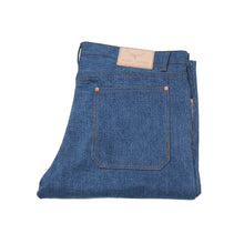 Load image into Gallery viewer, DARK WASHED SELVEDGE DENIM LIME SELVEDGE ID