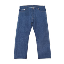 Load image into Gallery viewer, DARK WASHED SELVEDGE DENIM LIME SELVEDGE ID