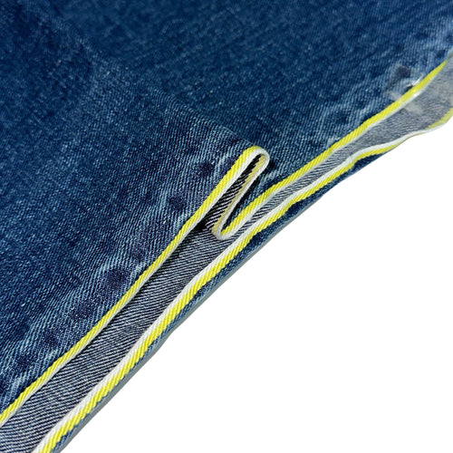 DARK WASHED SELVEDGE DENIM LIME SELVEDGE ID