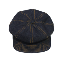 โหลดรูปภาพลงในเครื่องมือใช้ดูของ Gallery Gold-Stitch Denim Newsboy Cap