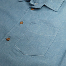 Laden Sie das Bild in den Galerie-Viewer, TEXTURED SKY BLUE HOLIDAY SHIRT