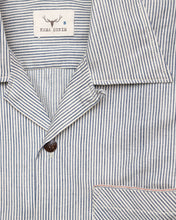 Load image into Gallery viewer, RAILROAD STRIPE SELVEDGE CAMP COLLAR SHIRT
