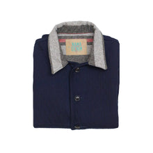 Load image into Gallery viewer, INDIGO QUILTED REVERSIBLE BLANKET-LINED JACKET (Indigo Diamond Quilt × Vintage Blanket Stripe)