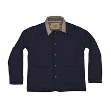 Load image into Gallery viewer, INDIGO QUILTED REVERSIBLE BLANKET-LINED JACKET (Indigo Diamond Quilt × Vintage Blanket Stripe)