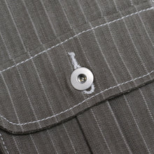 Laden Sie das Bild in den Galerie-Viewer, BROWN STRIPE HERRINGBONE SAFARI JACKET