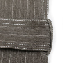 Laden Sie das Bild in den Galerie-Viewer, BROWN STRIPE HERRINGBONE SAFARI JACKET
