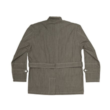 Laden Sie das Bild in den Galerie-Viewer, BROWN STRIPE HERRINGBONE SAFARI JACKET