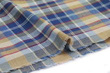 Load image into Gallery viewer, MADRAS CHECK FLANNEL SUMMER LINEN.