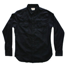Load image into Gallery viewer, Black Selvedge Dobby Western Shirt - Nama Denim
