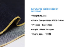 Load image into Gallery viewer, SATURATED INDIGO GOLDEN SELVEDGE - Nama Denim