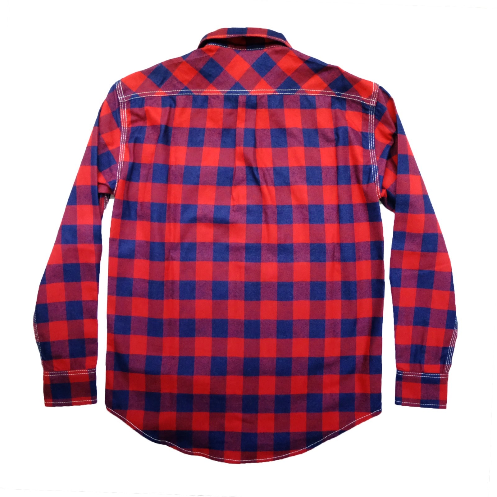 BUFFALO CHECK FLANNEL WORK SHIRT (RED/BLUE) M BUFFALO CHECK FLANNEL WORK SHIRT (RED/BLUE) M