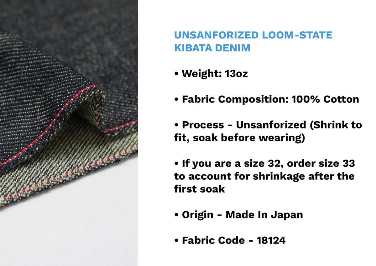 UNSANFORIZED LOOM-STATE KIBATA DENIM* | Nama Denim