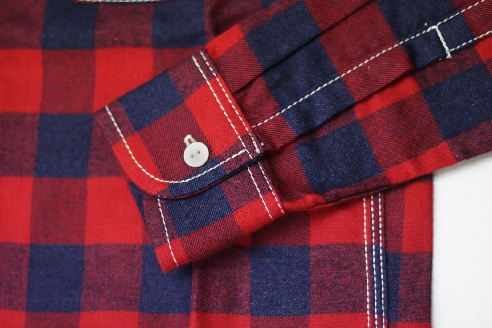 Buffalo Check Flannel Work Shirt (Red/Blue) M Buffalo Check Flannel Work Shirt (Red/Blue) M