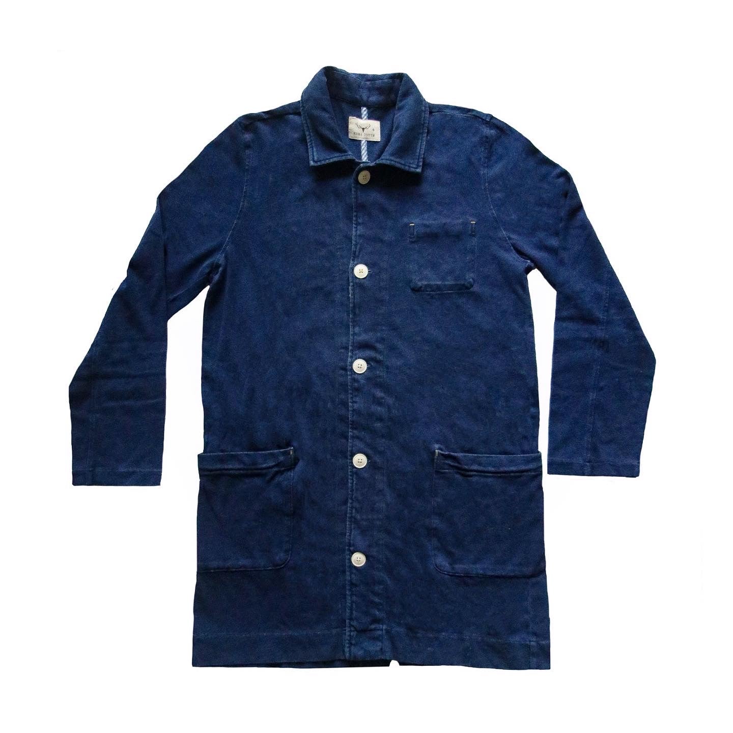 【ensou.(エンソウ)】Jean Doctor Coat/ Indigo INDIGO DYED LAB COAT | Nama Denim