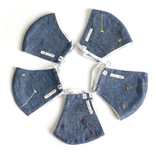 Load image into Gallery viewer, SMILEY DENIM FACE MASK - Nama Denim
