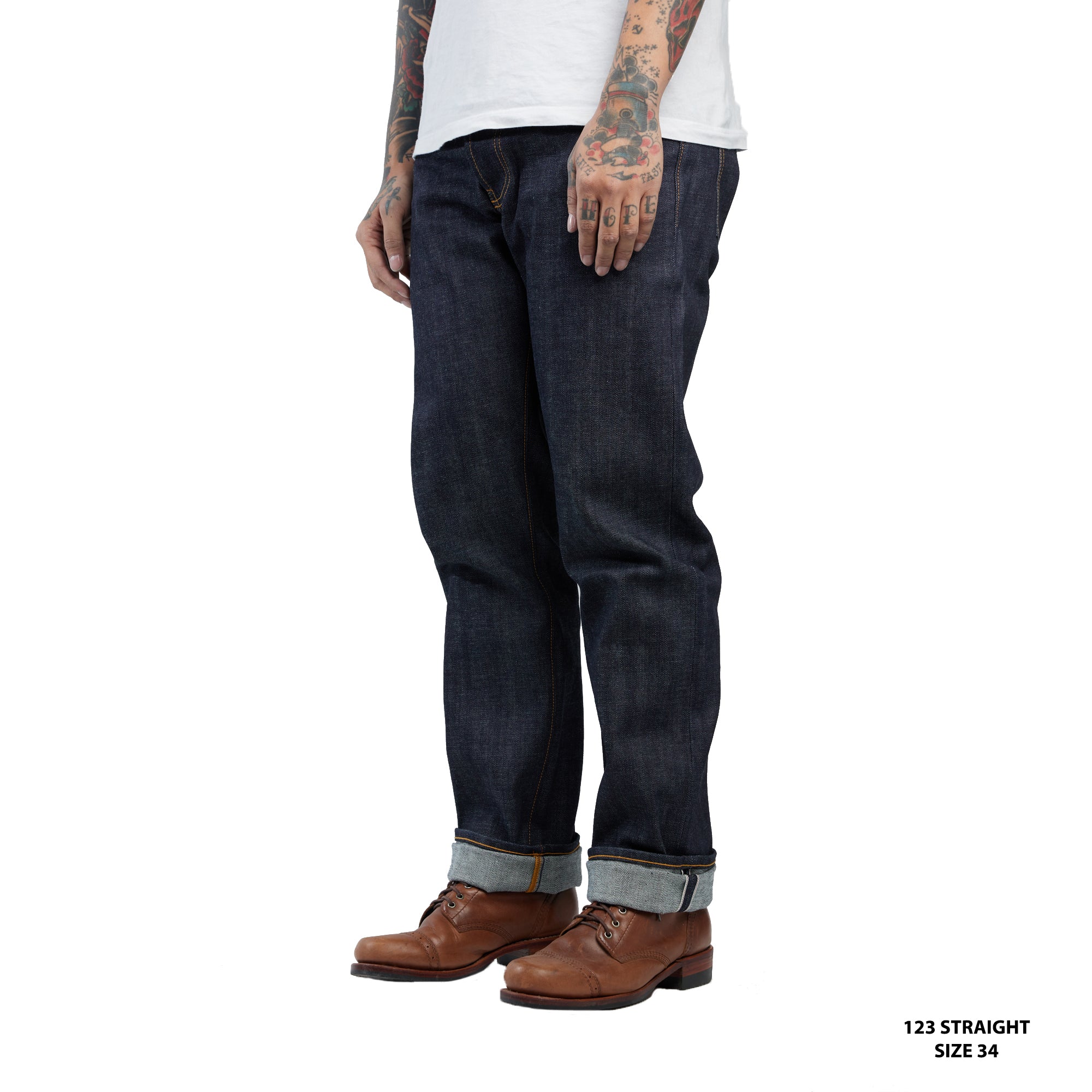 VINTAGE SLUB STRAIGHT DENIM-