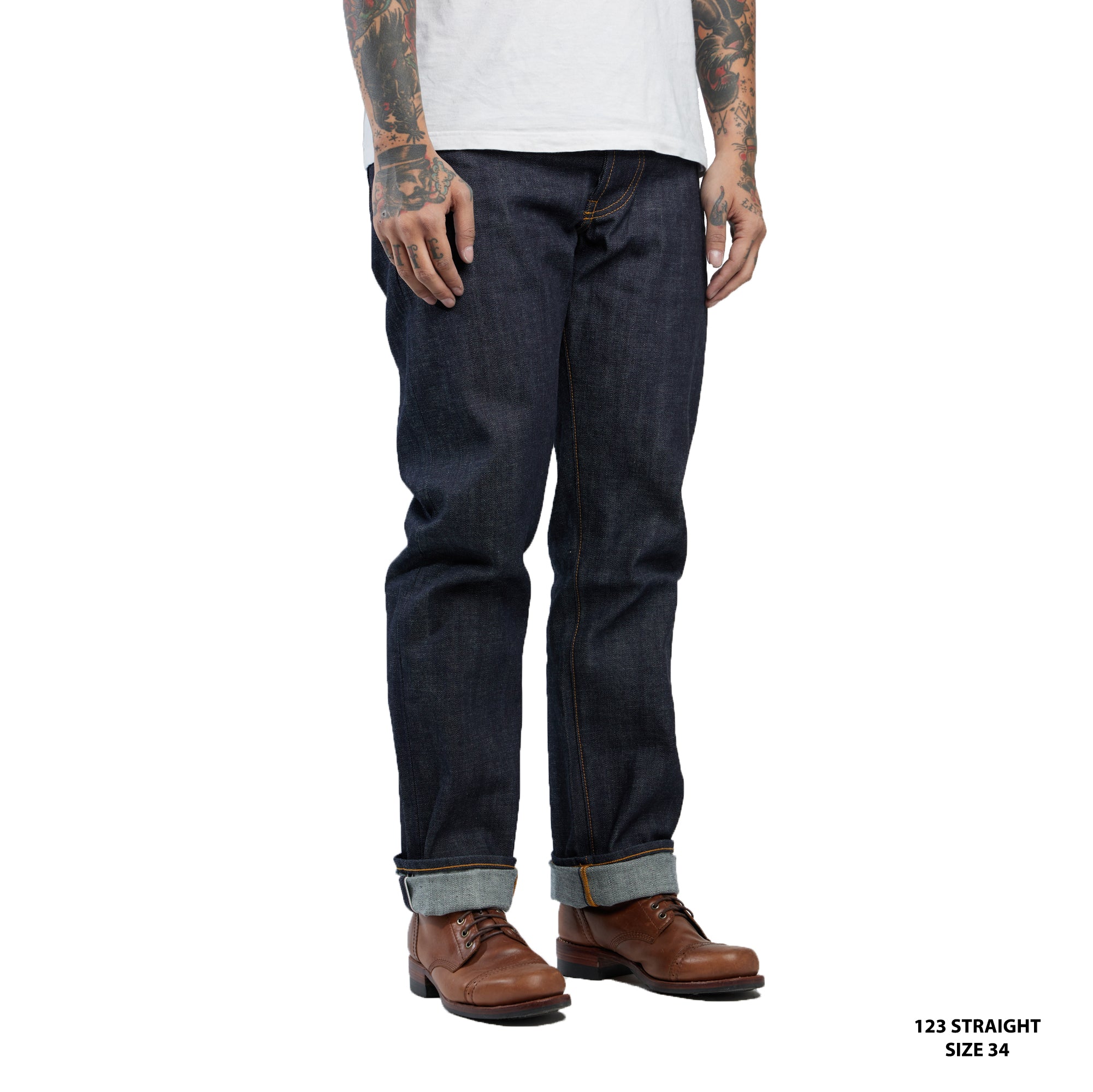 VINTAGE SLUB STRAIGHT DENIM-